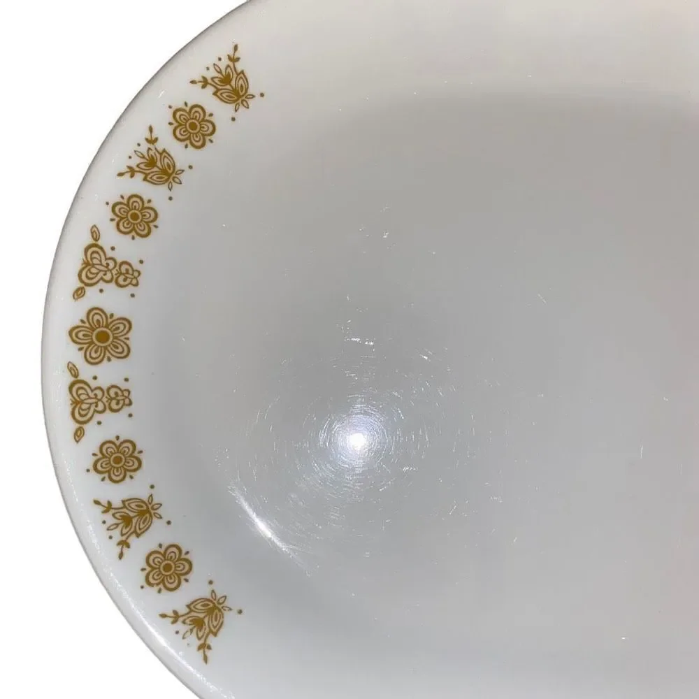 Vintage Corelle‎ Corning Butterfly Gold oval serving platter plate USA